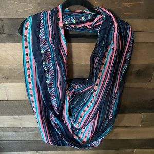 Country girl navy infinity scarf